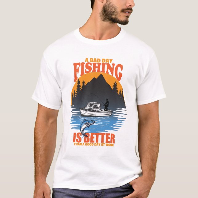 Funny Fishing Lover Fisherman Gift Mens T-Shirt (Vorderseite)