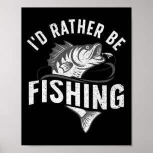 Funny Fishing Neuartiges Design für Männer Frauen Poster