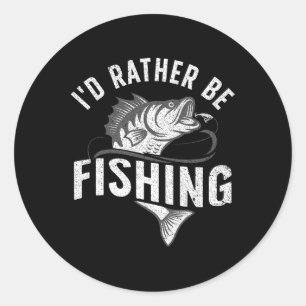 Funny Fishing Neuartiges Design für Männer Frauen Runder Aufkleber