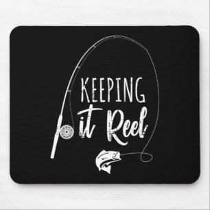Funny Fishing Pole Behalte It Reel Joke Geschenk Mousepad