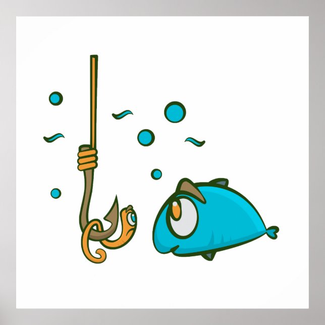 Funny Fishing Poster (Vorne)