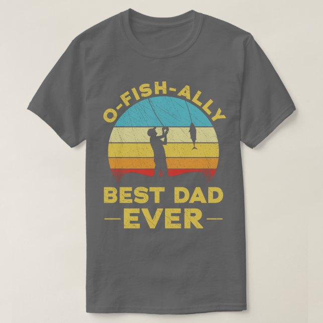 Funny Fishing Pun Fisherman Offiziell Bester Vater T-Shirt (Design vorne)