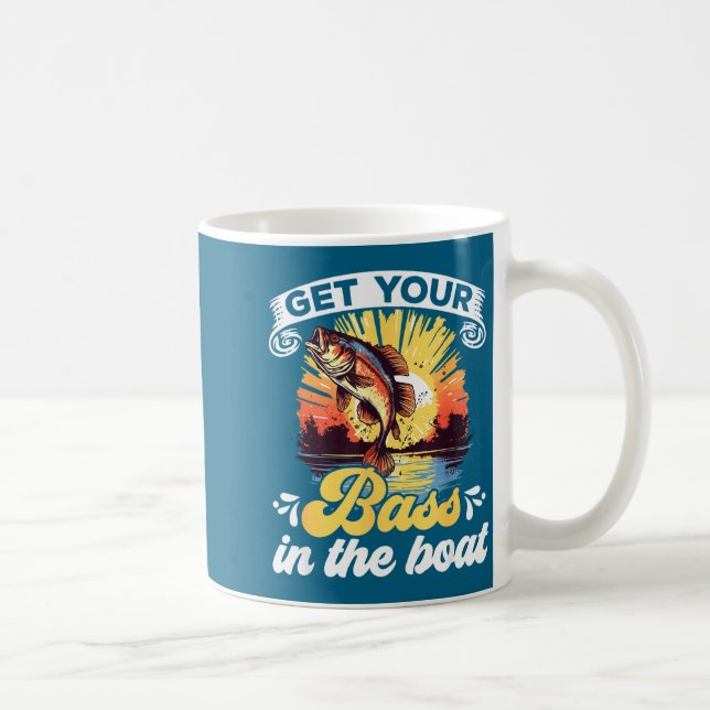 Funny Fishing Quote Hooked On B Fishing  Kaffeetasse (Rechts)