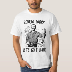 FUNNY FISHING RETRO T-shirts MENS PAPA T-SHIRT