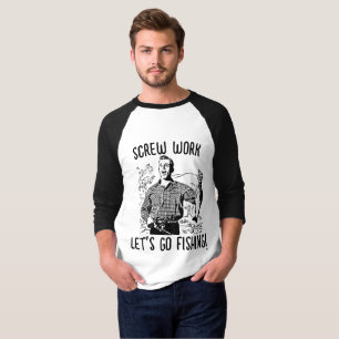 FUNNY FISHING RETRO T-shirts MENS T-SHIRT