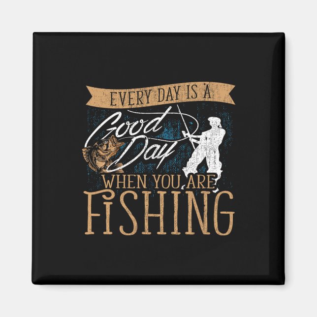 Funny Fishing Rod Fish Magnet (Vorne)