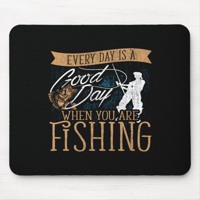 Funny Fishing Rod Fish Mousepad (Vorne)