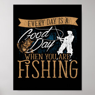 Funny Fishing Rod Fish Poster
