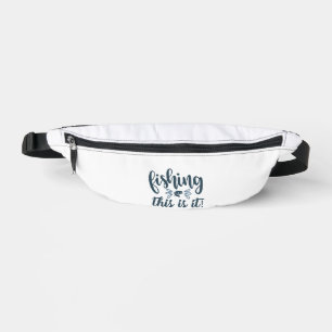 Funny Fishing Shirt mit Slogan Bauchtasche