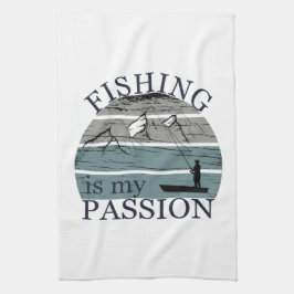 Funny Fishing Sprichwort Geschirrtuch