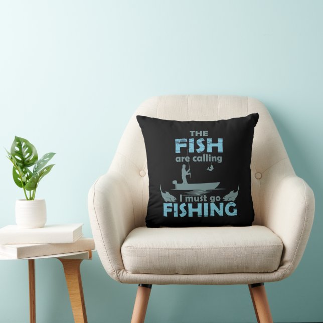 Funny Fishing Sprichwort Kissen (Stuhl )