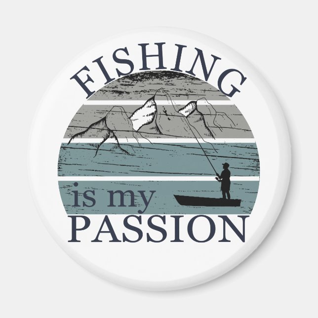 Funny Fishing Sprichwort Magnet (Vorne)