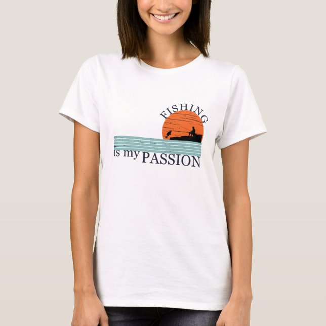 Funny Fishing Sprichwort T-Shirt (Vorderseite)