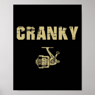 Funny Fishing T-Shirt für Men Funny Crankon Poster