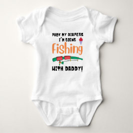 Funny Fishing Text Bodysuit Pack meine Windeln Baby Strampler