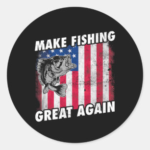 Funny Fishing Trump Gaben Runder Aufkleber