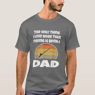 Funny Fishing Vater Fisherman Father Retro Sunset  T-Shirt