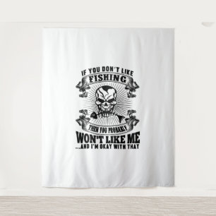 Funny Fishing Wandteppich
