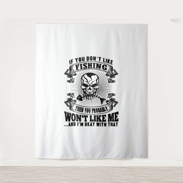 Funny Fishing Wandteppich (Vorderseite)