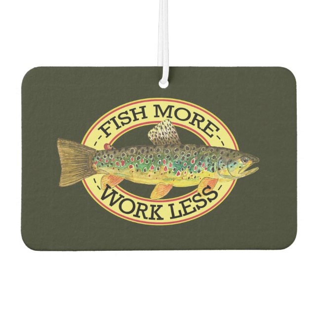 Funny Fishing Words für einen Fischer Autolufterfrischer (Vorderseite)