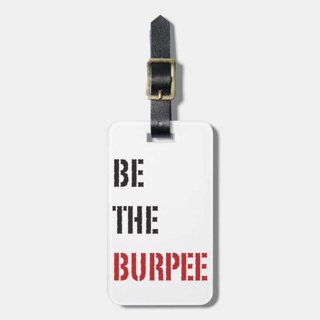 Funny Fitness Burpee Gym Spaß Gepäckanhänger (Vorderseite vertikal)
