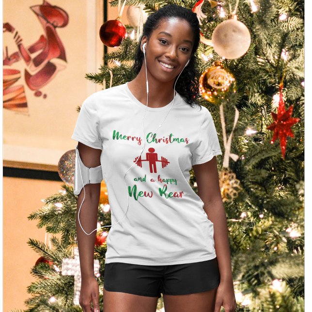 Funny Fitness Weihnachtstrainer T-Shirt (Von Creator hochgeladen)