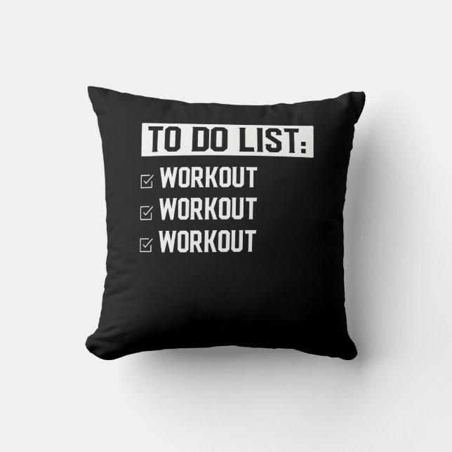 Funny Fitness Workout Motivierend Sprichwort Kissen (Vorderseite)
