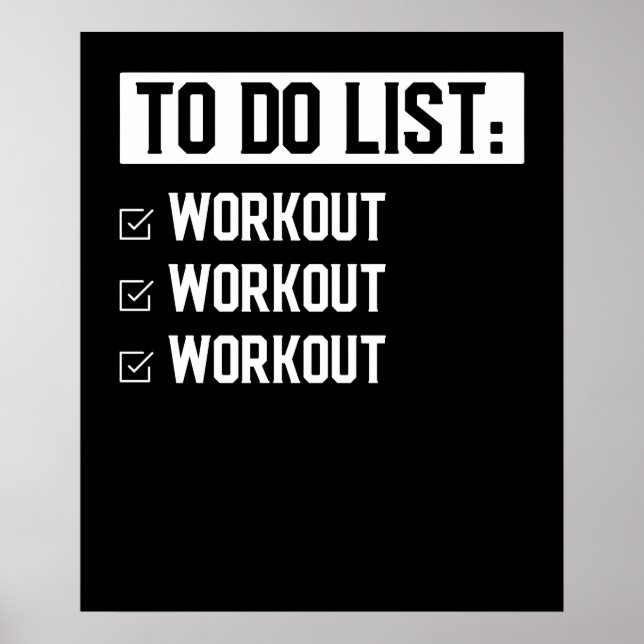 Funny Fitness Workout Motivierend Sprichwort Poster (Vorne)