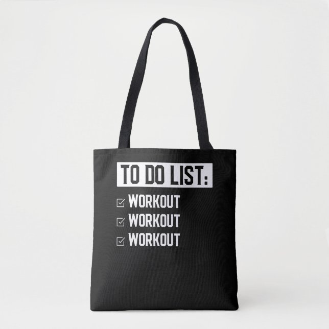 Funny Fitness Workout Motivierend Sprichwort Tasche (Vorderseite)