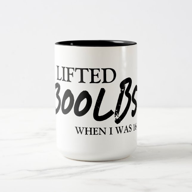 Funny Fitness Zweifarbige Tasse (Mittel)