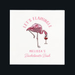 Funny Flamingo Bachelorette Weekend Party Paper Serviette<br><div class="desc">Niedliche personalisierte Flamingo Gag Bachelorette Papier Servietten. Fügen Sie Ihren Namen oder Nachricht,  indem Sie auf den "Personalisieren"-Button und organisieren Sie das beste Wochenende mit den Mädchen,  bevor Sie sagen "I Do".</div>