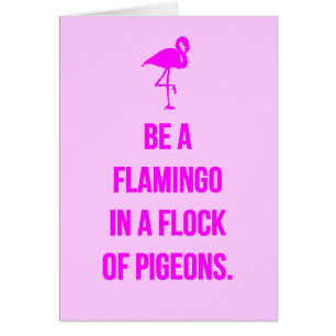 FUNNY FLAMINGO BERATUNG IST EIN IN EINEM FLOCK VON