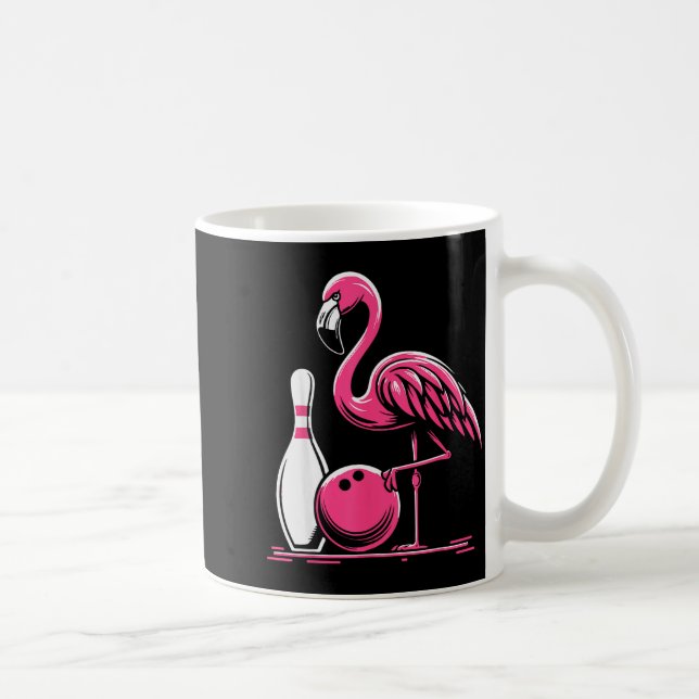 Funny Flamingo Bowling N Bowl Bowler  Kaffeetasse (Rechts)