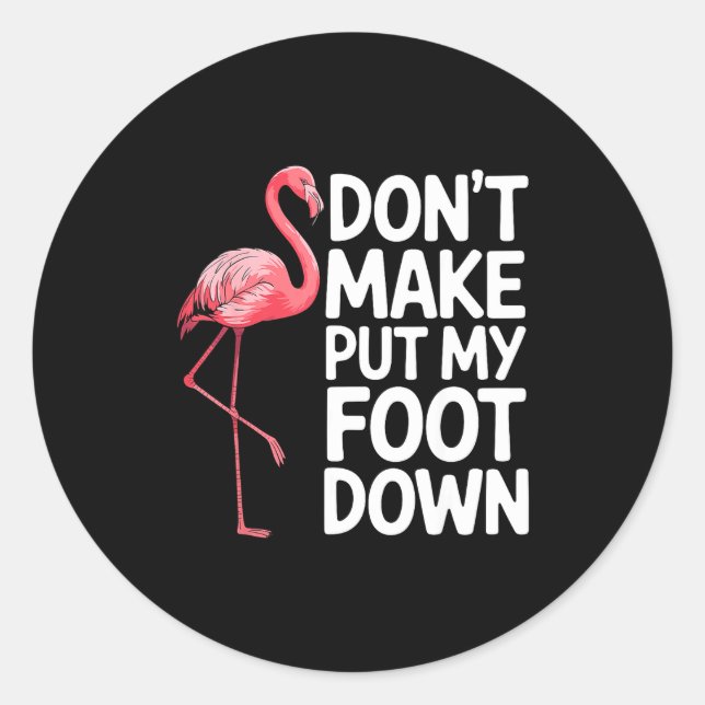 Funny Flamingo Design For Men Women Kids Bird Nk F Runder Aufkleber (Vorderseite)