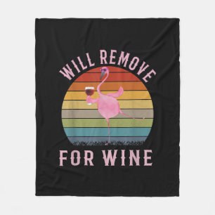 Funny Flamingo entfernt Weine Niedliche Flamingo-L Fleecedecke