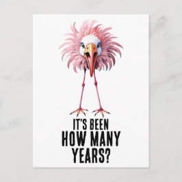 Funny Flamingo Flocking schockiert Postkarte