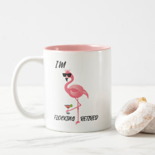 Funny Flamingo Flocking Verleihtes Geschenk Kaffee Zweifarbige Tasse