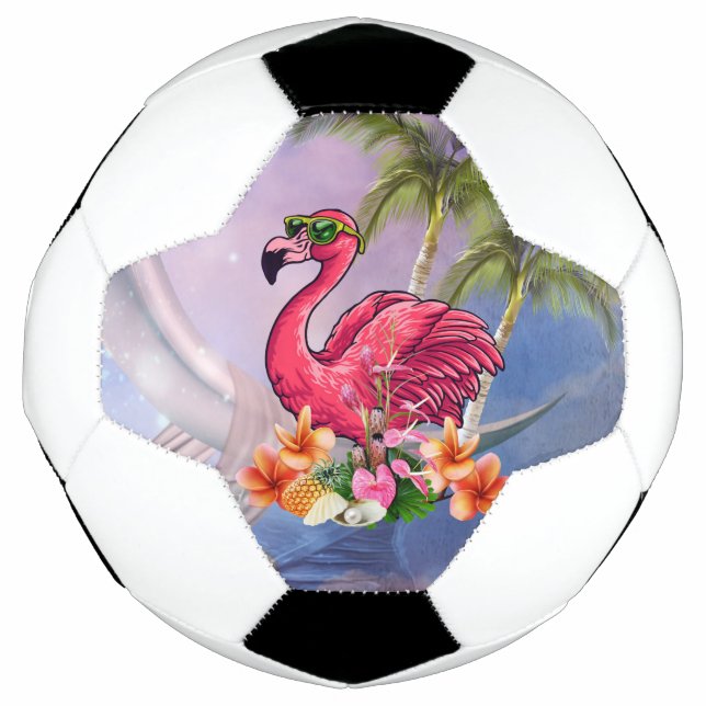 Funny Flamingo Fußball (Vorderseite)