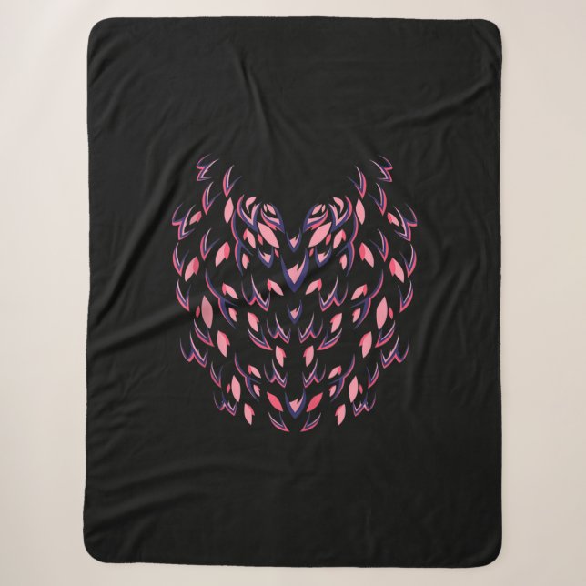 Funny Flamingo Halloween Sherpadecke (Vorderseite)
