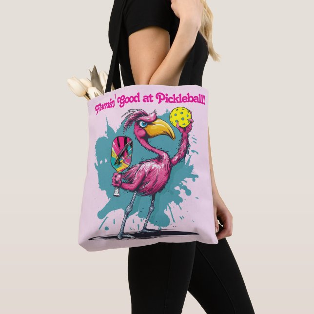 Funny Flamingo Pickleball Tasche (Von Nahem)