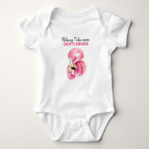 Funny Flamingo Pink Baby Strampler