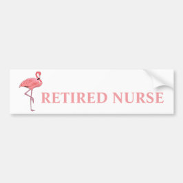 Funny Flamingo Remüde Nurse Autoaufkleber