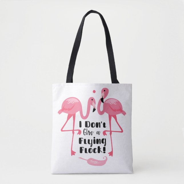Funny Flamingo Spaß - ich gebe keinen Flieger Tasche (Vorderseite)