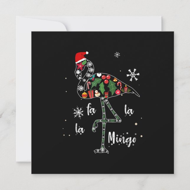 Funny Flamingo Weihnachten Weihnachten Weihnachten Einladung (Vorderseite)