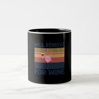 Funny Flamingo wird für Wein Niedlich Flamingo ent Zweifarbige Tasse