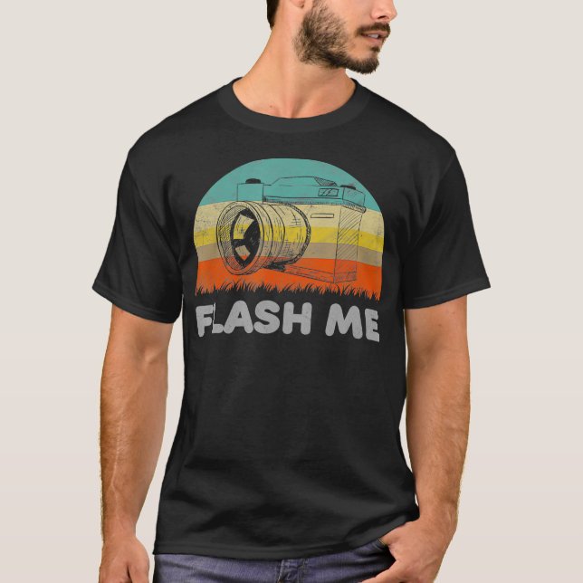 Funny Flash Me Puff mit einer Kamera T-Shirt (Vorderseite)