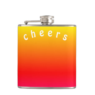 Funny Flask with Text Cheers - Anpassbar Flachmann