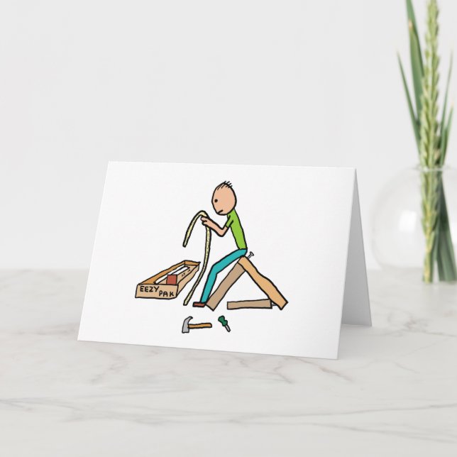 Funny Flat Pack Self-Assembly Karte (Vorderseite)