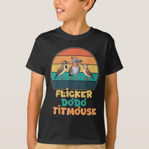 Funny Flicker Dodo Titmouse Bird Naturbeobachtung T-Shirt