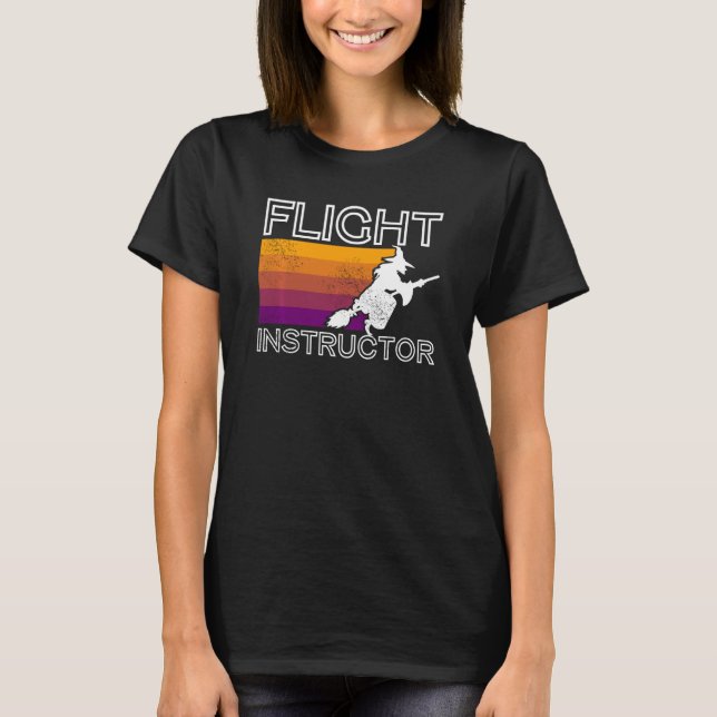 Funny Flight Instructor Pilot Spooky Halloween Wi T-Shirt (Vorderseite)